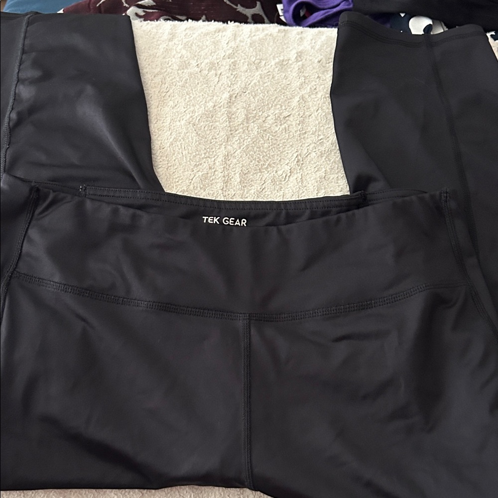Tek Gear Jet Black Active Leggings